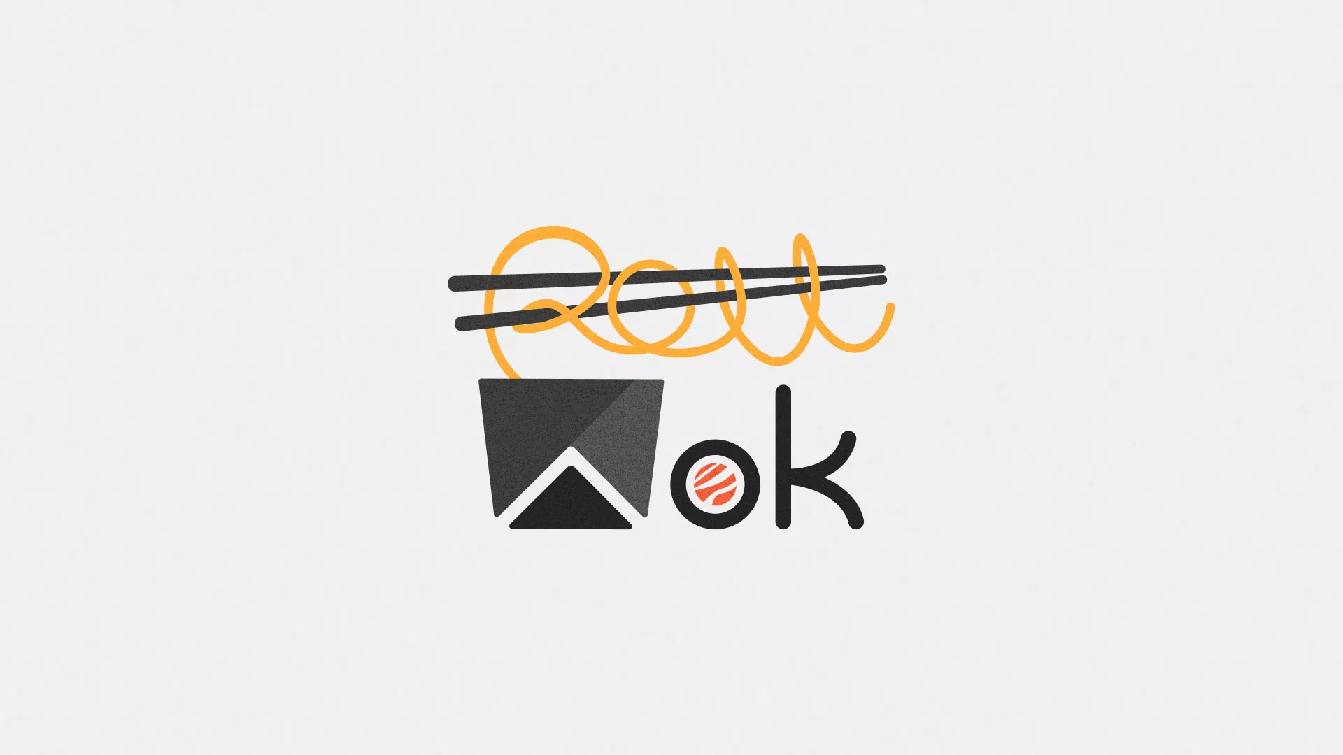 Разработка логотипа суши-бара «Roll Wok Club» в Старице